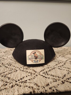 VTG 1980s Walt Disney Sixty Years With You Mickey Mouse Ears Felt Hat Benay Rare
