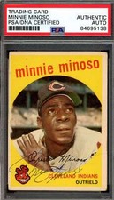 Minnie Minoso PSA DNA Signed 1959 Topps Autograph