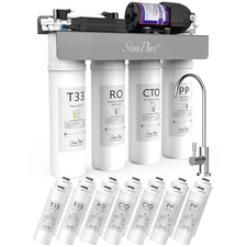 SimPure WP-400GPD Tankless Reverse Osmosis Water Filter System+2 Year Filters