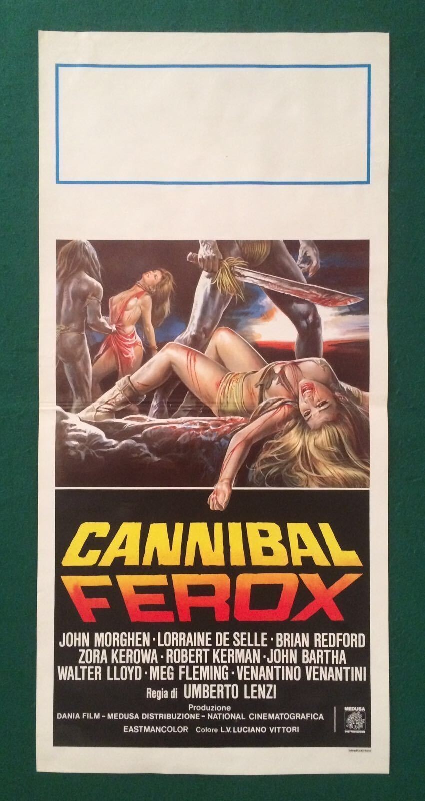 Locandina originale film Cannibal Ferox (1981) - Regia di Umberto Lenzi