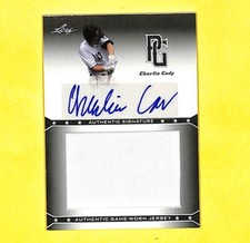 2013 Leaf Perfect Game Charlie Cody Auto Autograph Jumbo Jersey Card 