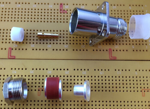 N-Type Connector Female Panel Mounted RG213 RG214 Cable Connector 50 Ohm HV IP67 - Picture 3 of 5