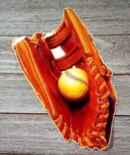 baseball glove sports wall safe sticker mitt ball 11 inch 1pc new