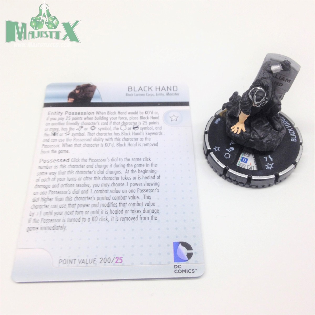 Figurine HEROCLIX Black Hand #060 SR - War Of The Light - DC Comics - Avec Carte