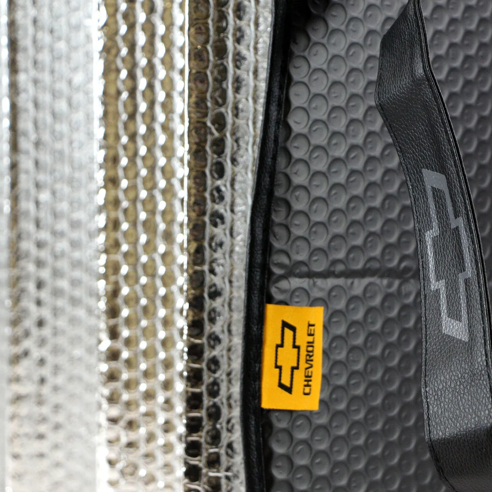 Nuevo CHEVY Negro Coche Camión SUV Furgoneta Parabrisas Delantero Acordeón Plegable Parasol Foto 3 de 3