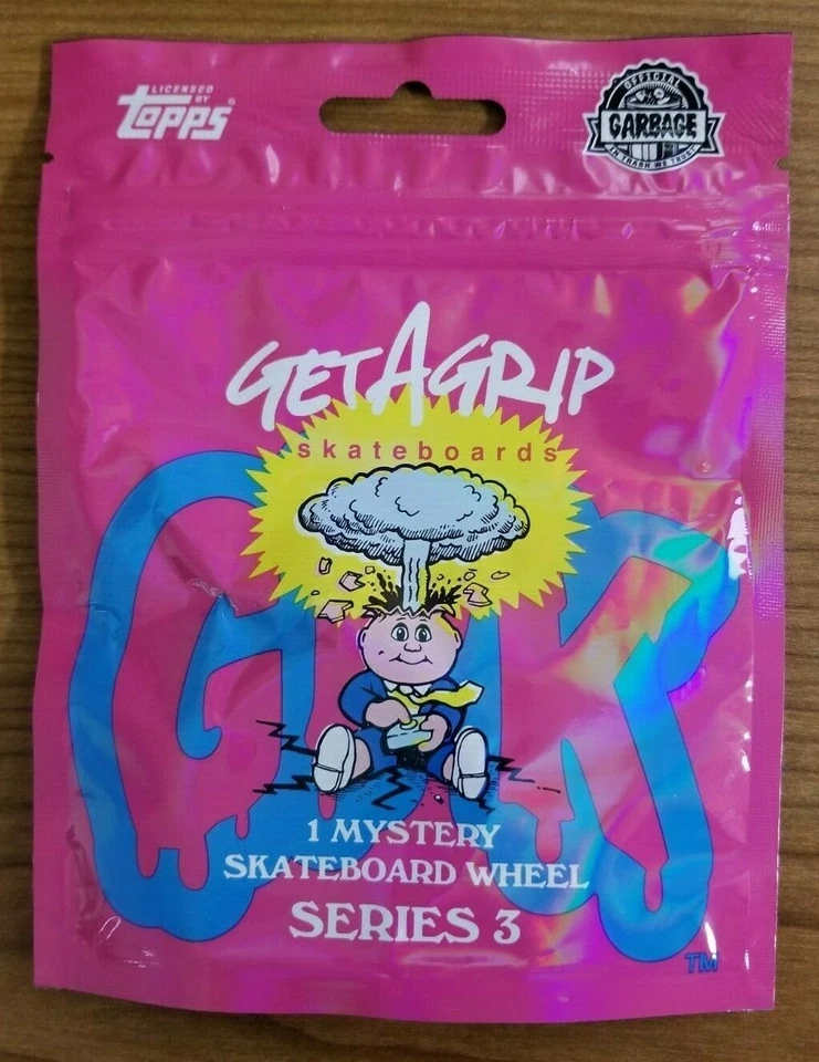 Topps GPK Garbage Pail Kids GET A GRIP Series 3 Skateboard WHEEL 8x COMPLETE SET - Imagem 2 de 4