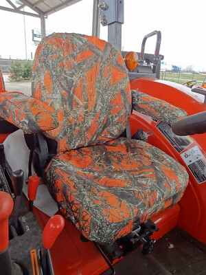 #ad KUBOTA Seat Covers M5040 60 M6040 60 M7040 60 M8540 60 M9540 60 in Orange Camo $36.95