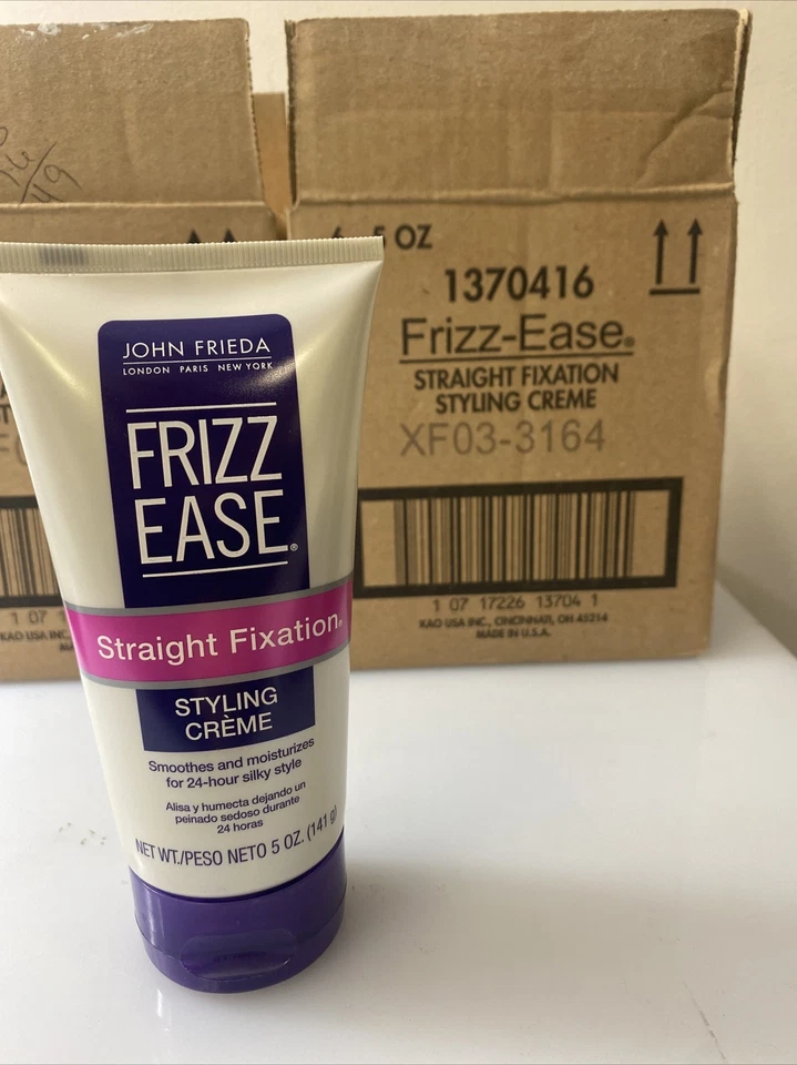 Крем для укладки волос John Frieda 24 Hour Silky Style Frizz-Ease Straight Fixation 5 унций - Изображение 2 из 4