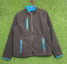 Zero Restriction Jacket Mens Large L Blue Tour Series Fleece 1/4 Zip Golf Logo