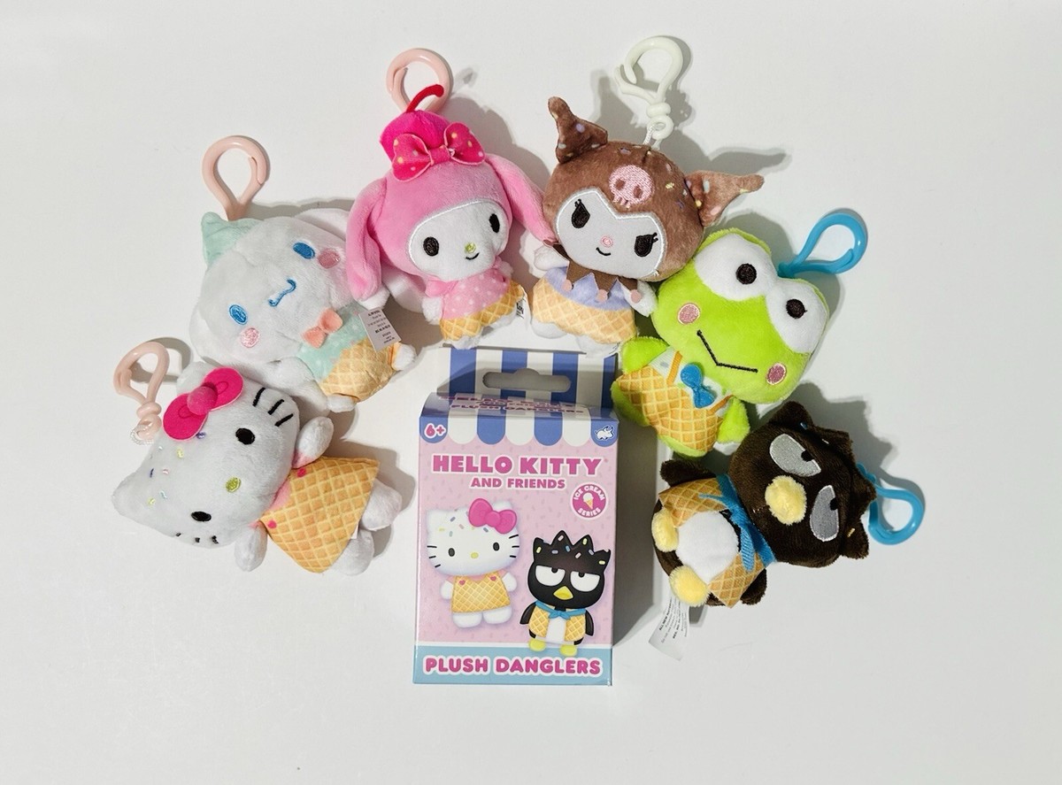 Hello Kitty And Friends 2025 Plush Danglers, Ice Cream Series