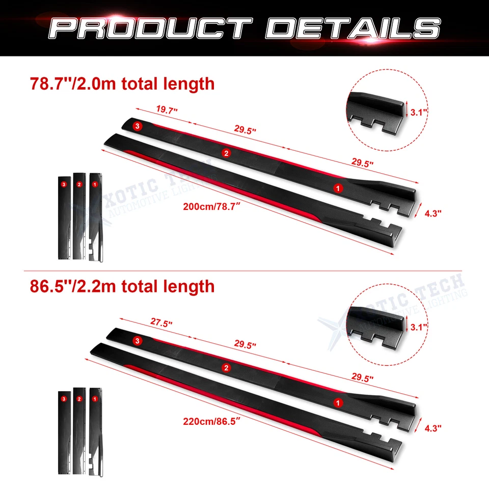 Extensiones difusor divisores basculantes faldón lateral para Hyundai VELOSTER N Elantra N Foto 4 de 4