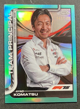 /199 Aqua Refractor Ayao Komatsu #198 Haas - 2025 Topps Chrome Formula 1 F1 Card