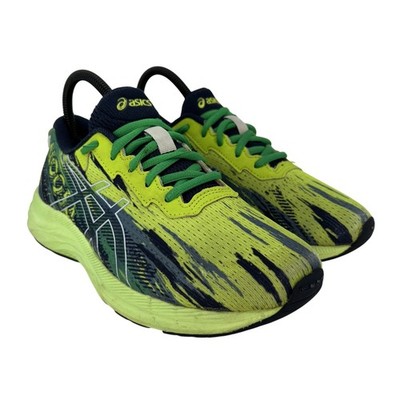 ASICS Noosa Tri 14 Shoes Size 5.5 Hazard Green Colorblock Running Sneakers Teens