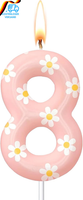 GäNseblüMchen Geburtstagskerzen Zahlen 8 Jahre, GäNseblüMchen Kerze 8 Geburtstag