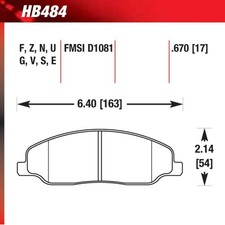 Hawk HB484F.670 Street Performance Pad - HPS Compound