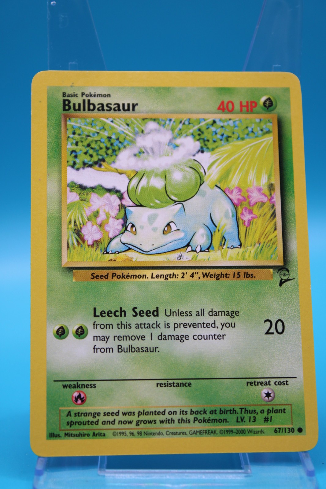 Pokémon TCG Bulbasaur 67/130 Common Regular WOTC 2000 Base Set 2
