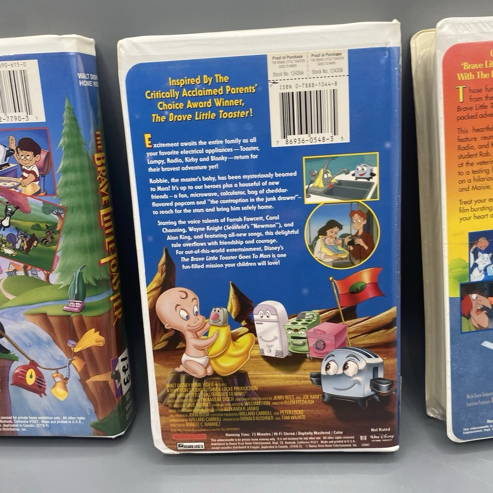 The Brave Little Toaster Lot of 3 VHS / 1 Sealed VHS Foto 3 de 4