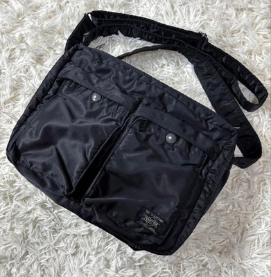 #ad Porter Tanker Black Double Layer Yoshida Bag Shoulder Bag Stylish Popularity $97.00