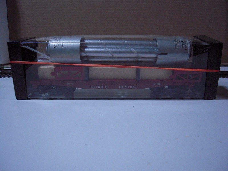 AMERICAN FLYER 24579 ILLINOIS CENTRAL FLAT CAR w/ ORG KLEER- PAK BOX 1961