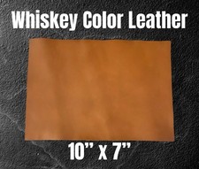Whiskey Color Top Grain Leather Sheets for Crafters, DIY 10  X 7  
