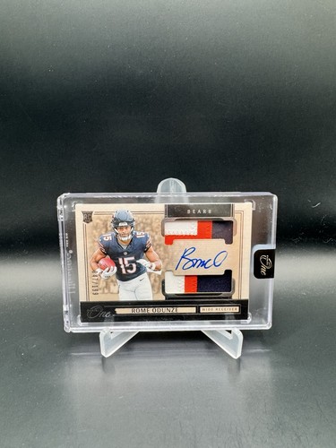 2024 Panini One RPA Rookie Rome Odunze Auto #d /199 Dual 3 Color Patch. Bears.