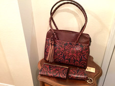 Patricia Nash Lg Paris Vintage Tapestry Satchel with Wallet  Lg Borse