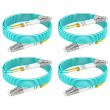 LC to LC Multimode OM4 Fiber Patch Cable MMF 6ft/2m-4PACK MM Fiber Optic Patc...