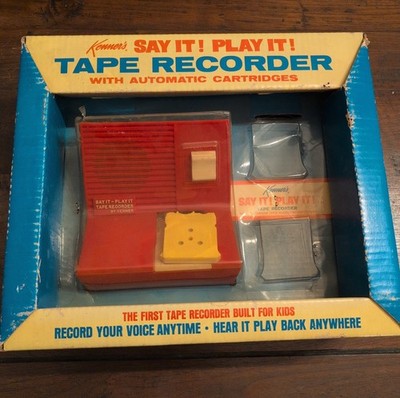 1968 Kenner SAY IT PLAY IT Automatic Cartridge Tape Recorder in Box 