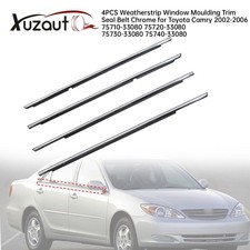 4pcs Window Molding Trim Weather Strip Seal Strip For 2002-2006 Toyota Camry