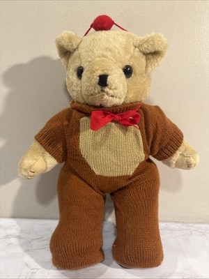 Vintage Shanghai Dolls Factory Jointed Teddy Bear Plush 16''