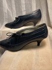 JAZZ Woman’s VTG Shoes 7M Made In Spain Blue Tie Heels — photo 9