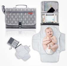 NEW Kiddibean Portable Diaper Changing Pad Elephant  Theme Diaper/Wipes Pocket