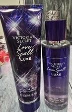 Set Victoria  s Secret Love Spell Luxe Fragrance Set Mist  Body Lotion Full Size