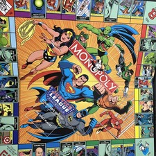 justice league of america monopoly game board 1999