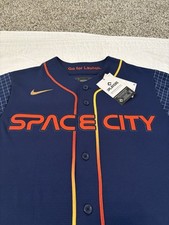 MLB Houston Astros Nike Space City Alex Bregman Baseball Jersey Small Blue NWT
