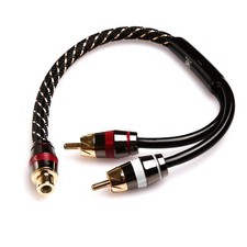 Audio Cables Digital Coaxial 6inch RCA Female to 2-RCA Male Splitter Adapter