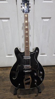 Univox Effie U1935 Black MIJ Hollowbody w/ OHSC (s/n 002044) 1970