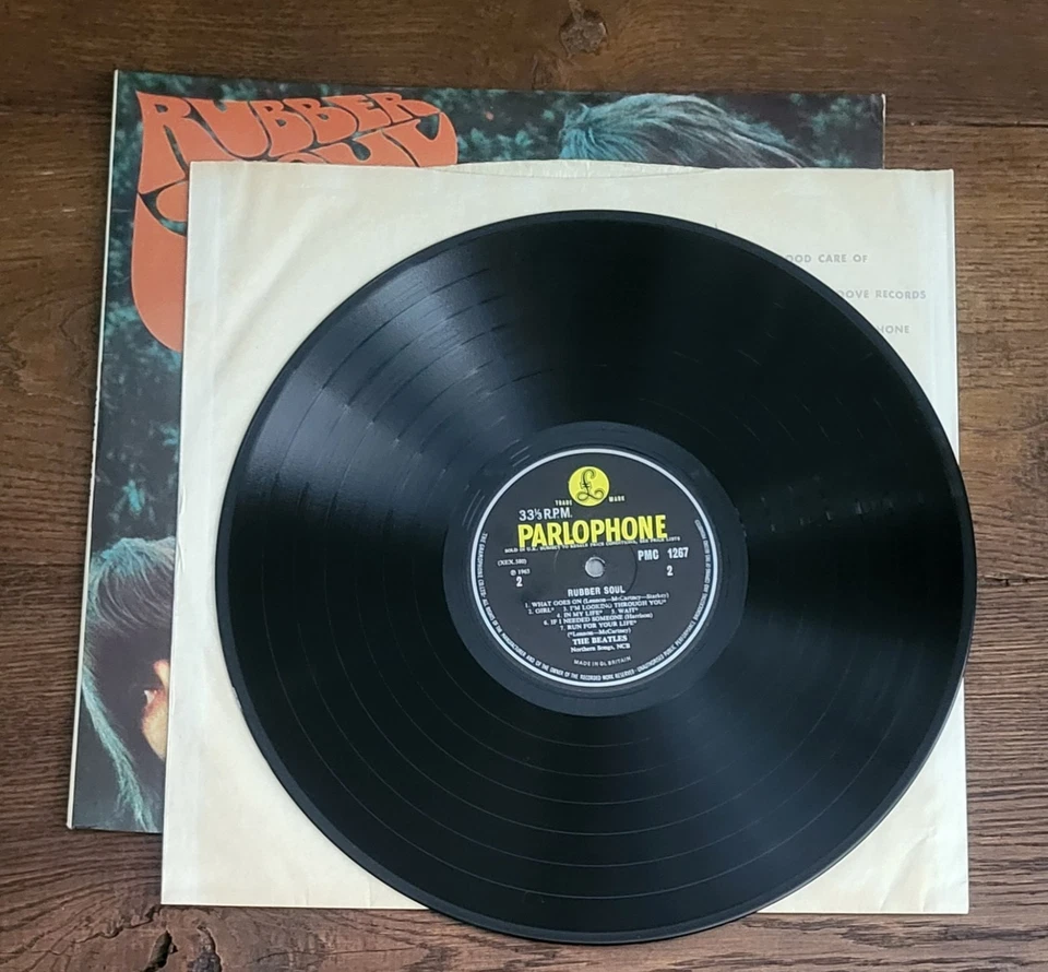 the beatles rubber soul vinyl lp - Image 4 of 4
