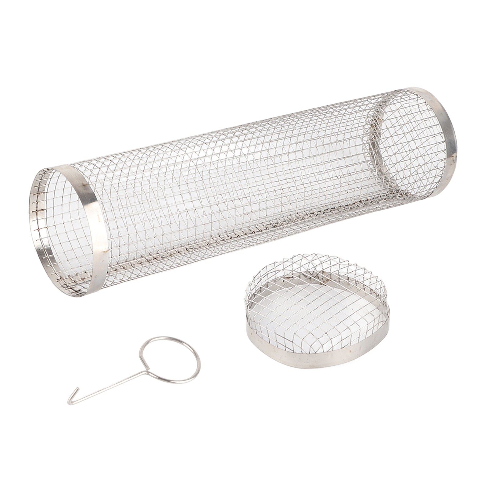 Stainless Steel Rolling Grill Basket For Vegetables Fish BBQ Cooking Trending