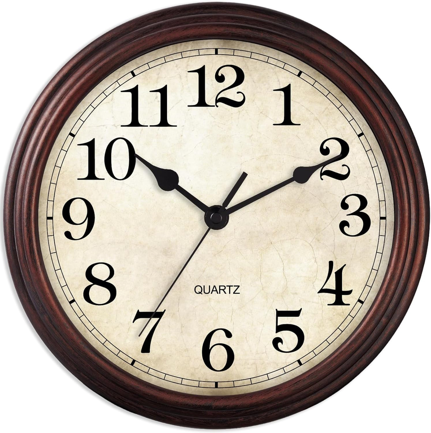 Wall Clock, 9 Inch Silent Non Ticking Classic Battery Operat