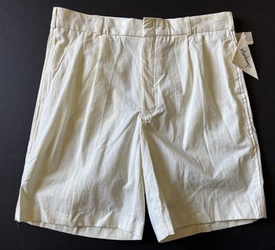 NEW cream Vintage 90s mens bermuda shorts lightweight thin cotton 36 x 8