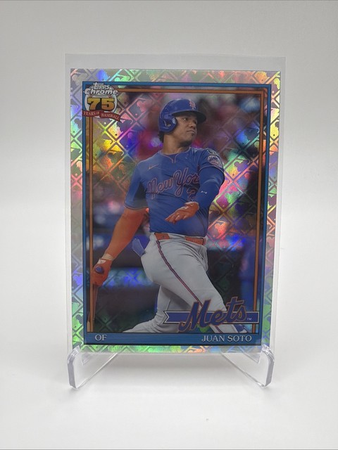 2026 Topps Chrome Logofractor Juan Soto #91CB-11 1991 35th Anniversary NY Mets