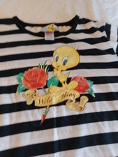 Vintage Looney Tunes Graphic T Shirt, Sleep Wear,Tweety Bird, Size L.