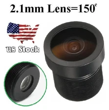 2.1mm CCTV Camera Lens 720p F2.0 FPV Security Camera Lens for IP Camera Black