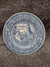 Spode Blue Room Collection 'The Woodman'. Butter Pat Dish 8cm. Excellent Cond