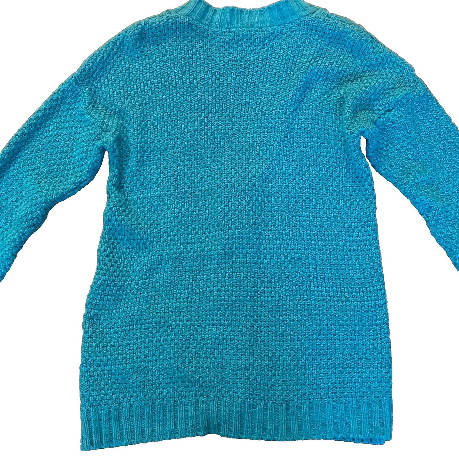 Remel London Cardigan Cable Knit Sweater Turquoise Button Up Women's Medium image 6