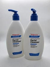 Pack of 2 - NEW Walgreens Facial Cleanser Sensitive Skin Formula 8.0 Oz 