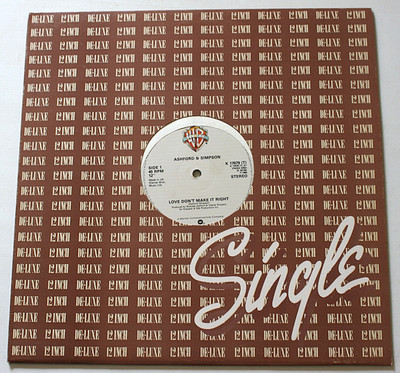ASHFORD & SIMPSON - LOVE DON'T MAKE IT RIGHT - 12'' SINGLE UK - K 17679T - 1980