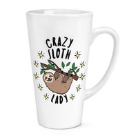 VerrüCkte Faultier Damen Stars 483Ml Groß Latte Becher Tasse Lustiger Witz Tiere