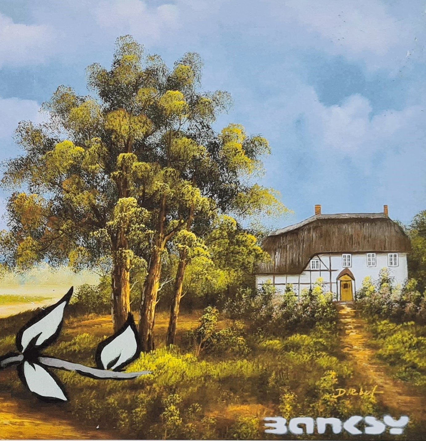Banksy Oiseau Avec Grenade 50 X 40 CM Lithographie Art Limitée #26/600